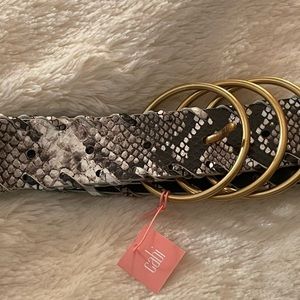 * Cabi Snake Print Belt (Size Medium)